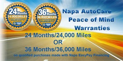 NAPA AutoCare Peace of Mind Warranties